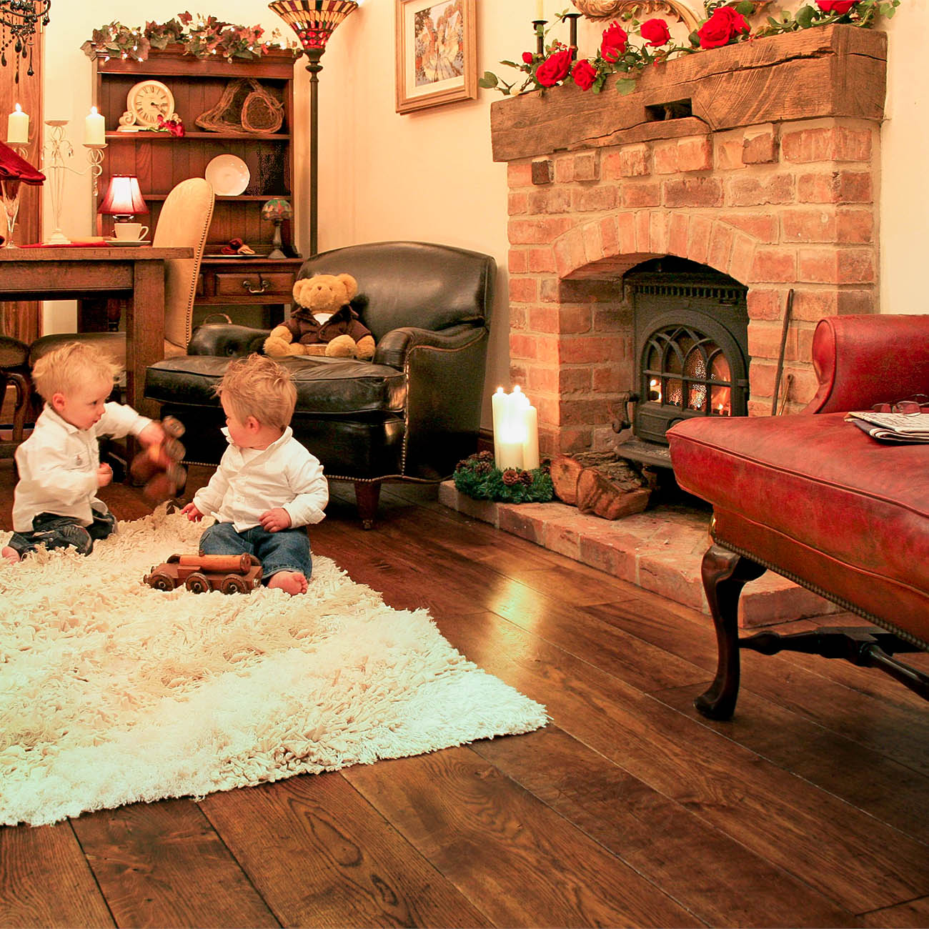 Rich Sandringham aged oak floor